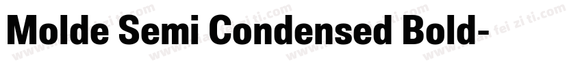 Molde Semi Condensed Bold字体转换